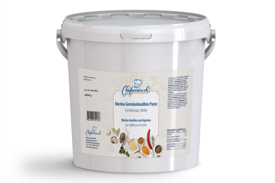 Merina Gem&amp;#252;sebouillon fettfrei mit Meersalz (Paste), 20kg